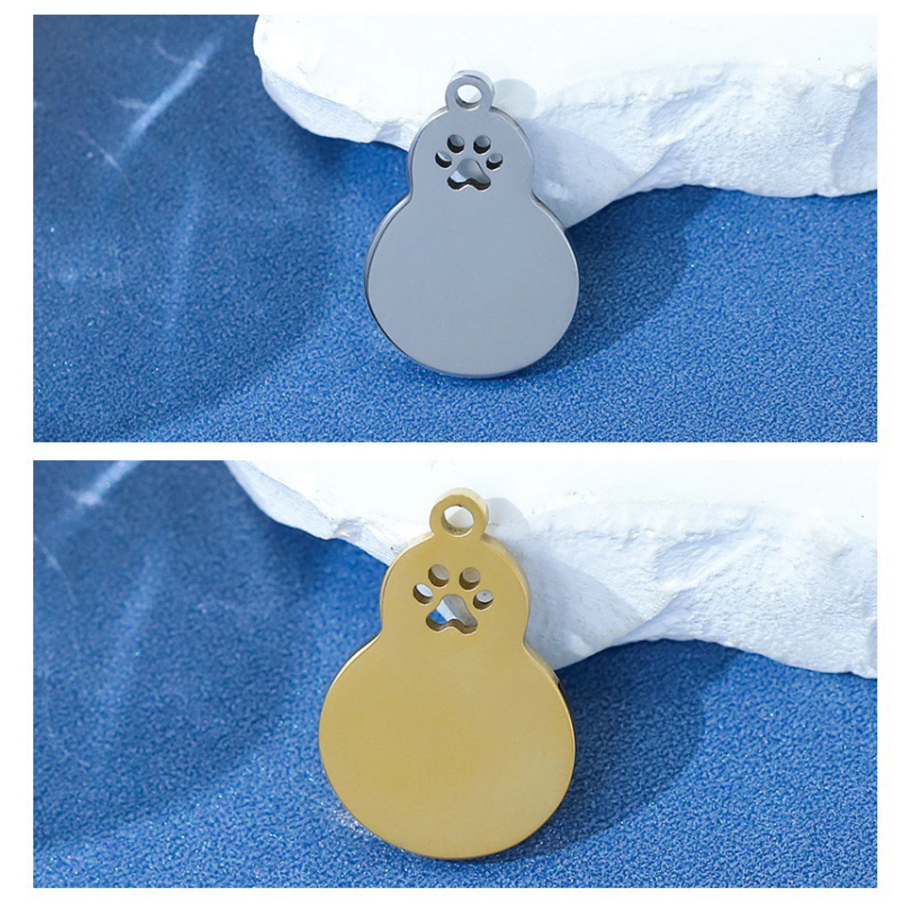 

20 шт., новая бирка из нержавеющей стали с тыквой, собачьим когтем, бирка для домашних животных, модные аксессуары по индивидуальному заказу