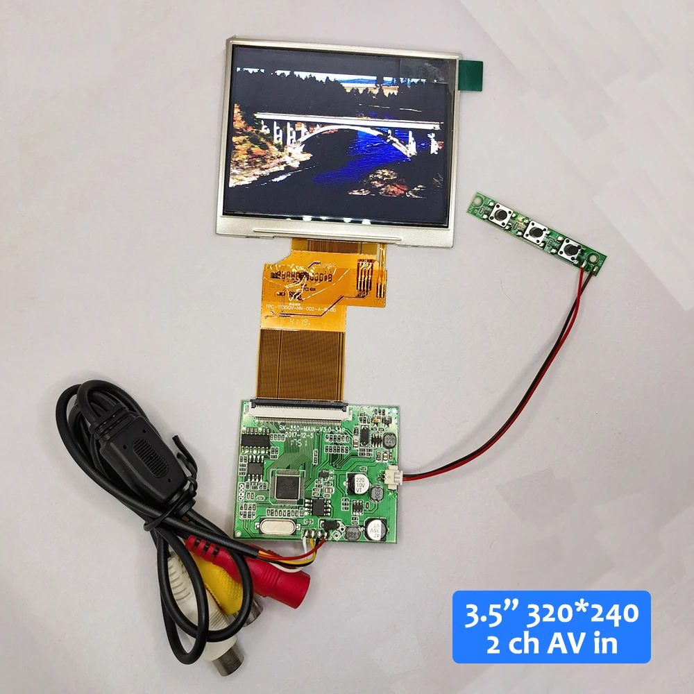 

Комплект модуля ЖК-дисплея TFT 3,5 дюйма LQ035NC111 320*240, 2-сторонняя AV плата водителя для автомобильной системы заднего хода, промышленности, инструмента