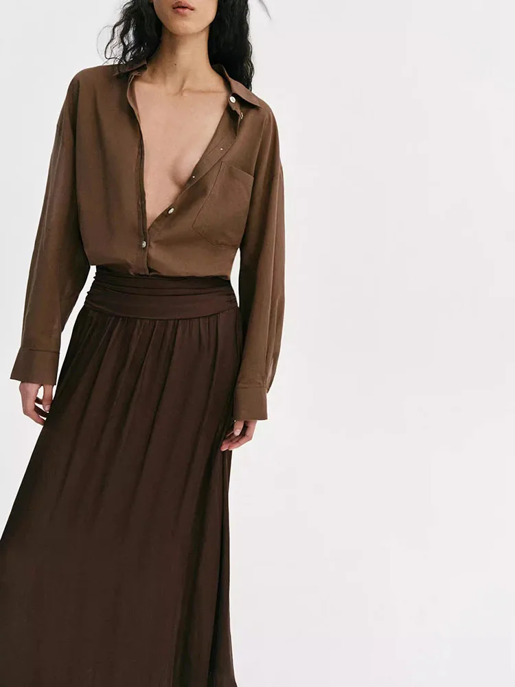 New Summer Women's Midi Skirt Fashionable Ethnic Style Stage Costume Young Women's 18-25 Years Old Suitable ZA2026
