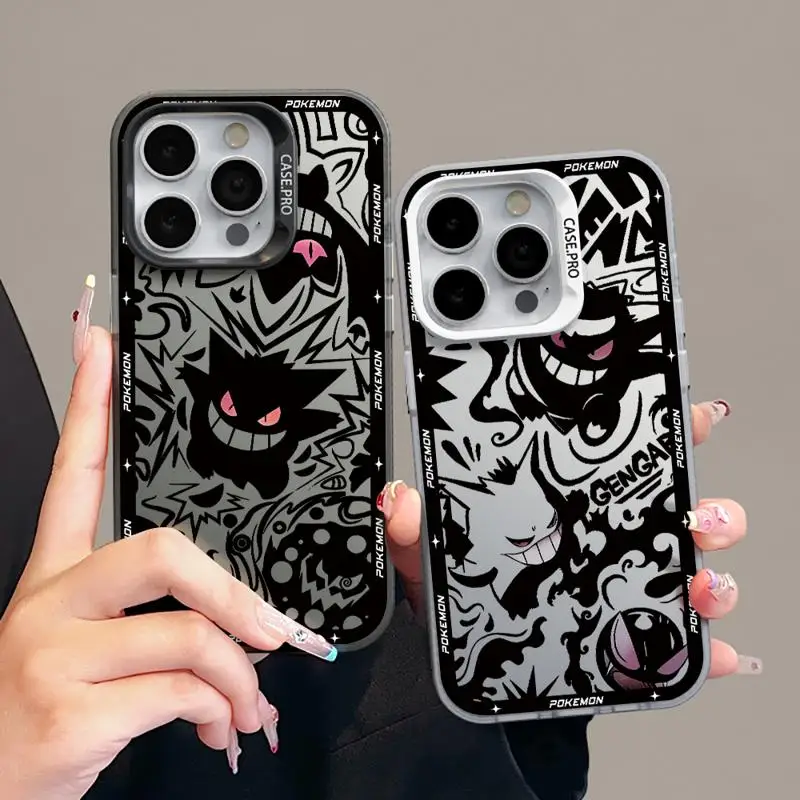 Coque de téléphone Pokemons Gengar, coque en silicone souple, coque en poly plus, iPhone 15 Pro Max, iPhone 14, iPhone 13, iPhone 12, iPhone 11, iPhone XS, iPhone 14 Pro Max, iPhone X