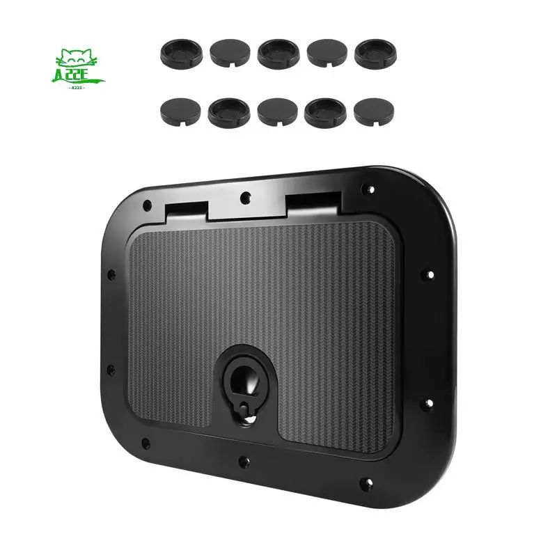 A22E-Marine Deck Plate Access Cover Pull Out Inspection Hatch With Latch For Boat Kayak Canoe, 14.96 X 11.02 Inch / 380 X 280Mm