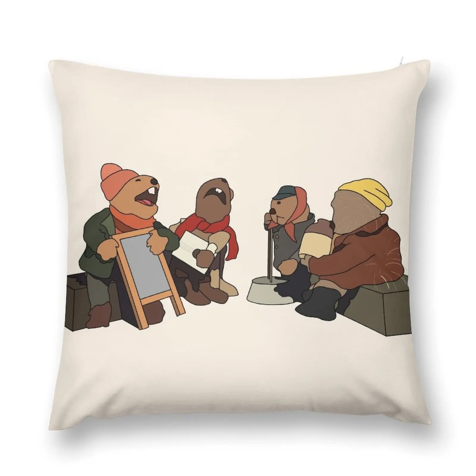 Emmet Otters Jug Band Throw Pillow Pillowcases For Pillows Couch Cushions luxury decor ornamental pillows pillow