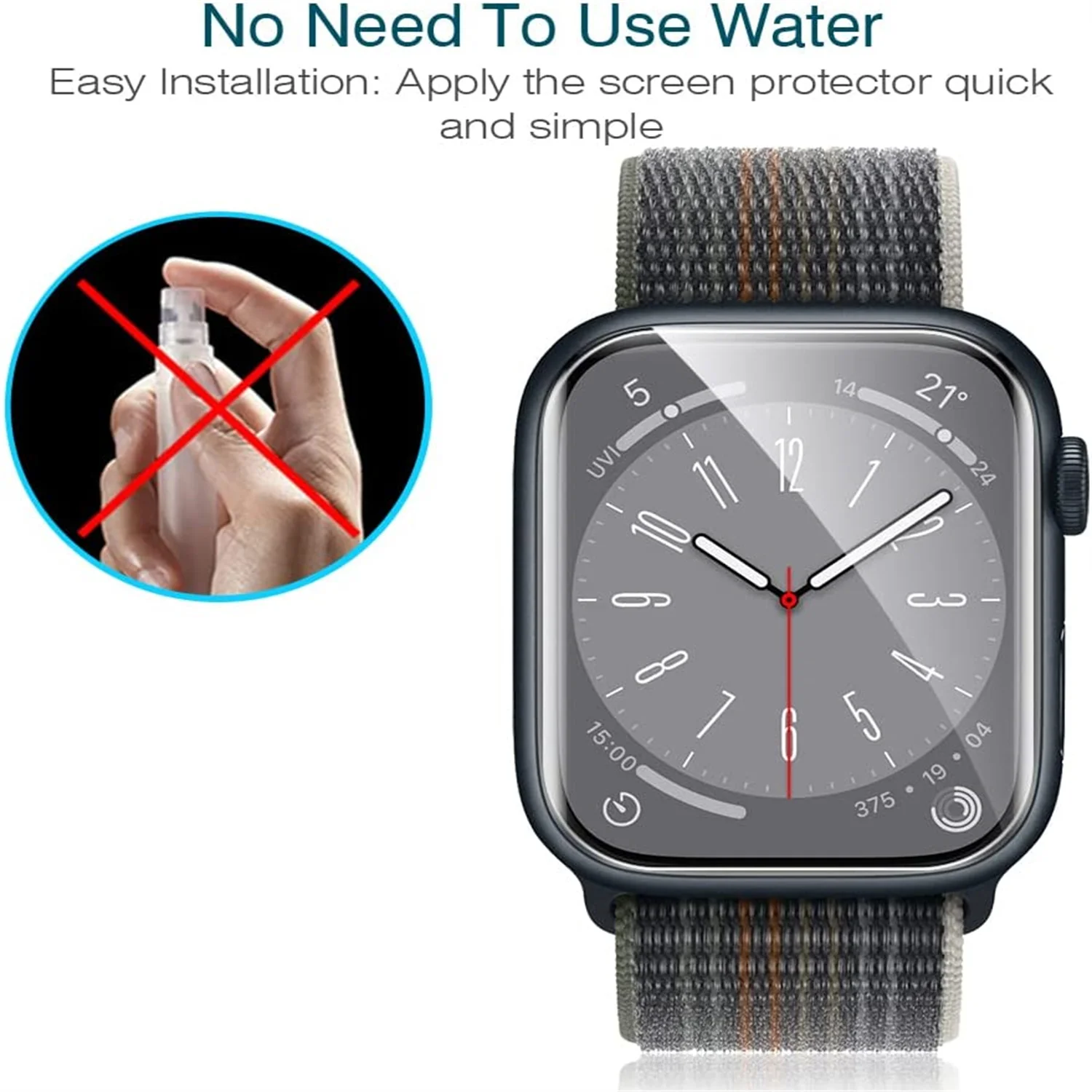 Screen Protector Film For Apple Watch 9 8 7 6 SE 5 3 ultra Full Protective For IWatch Series 45mm 41mm 44mm 40mm 42mm 38mm 49mm