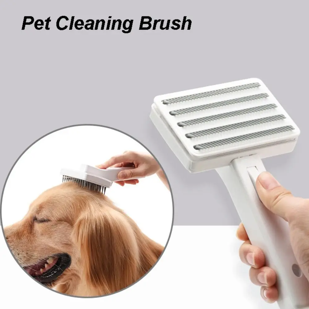 ABS Pet Cleaning Brush Creative Automatic Secure Pet Accessories Stretchable Durable Pet Dematting Comb Pet