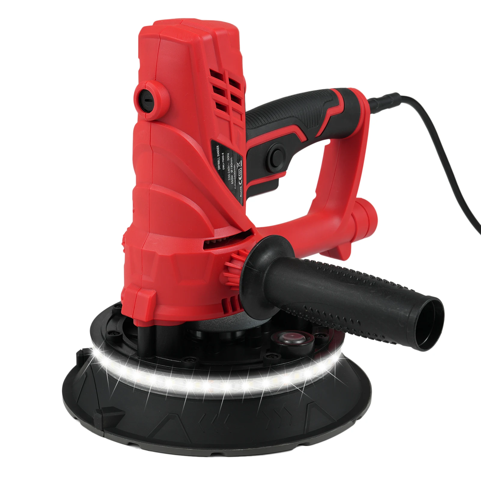 

Handheld Drywall Sander 850W Electric Sander with 12pcs Sanding Discs Variable Speed 1500-2600 RPM Wall Sander with Light Strip