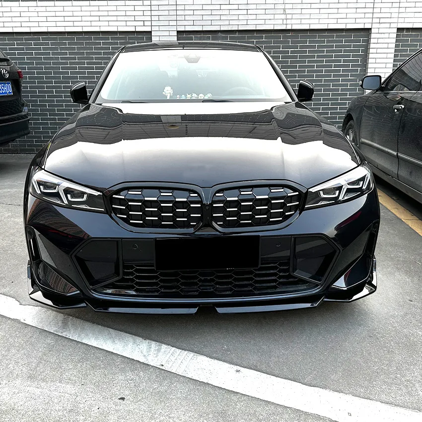 For BMW 3 Series G20 LCI M Sport 320i 325i 2022+ Front Bumper Lip Spoiler Splitter Diffuser Body Kit Tuning ABS Canard Lip Cover