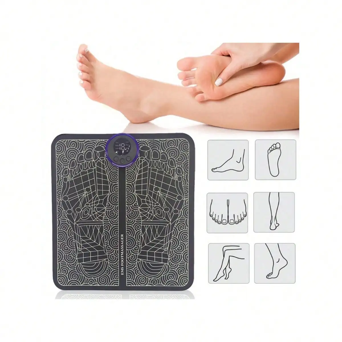 Foot Therapy Device, Foot Therapy Machine, EMS Foot Therapy Pad, Pulse Fully Automatic Plantar Meridian Pressing Device image 2