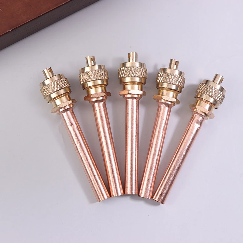 ★▲5Pcs Air Conditioner Refrigeration Access Valves 6MM OD Tube Filling Par 20CC Spare Part Replacement Stem Core Filling Parts