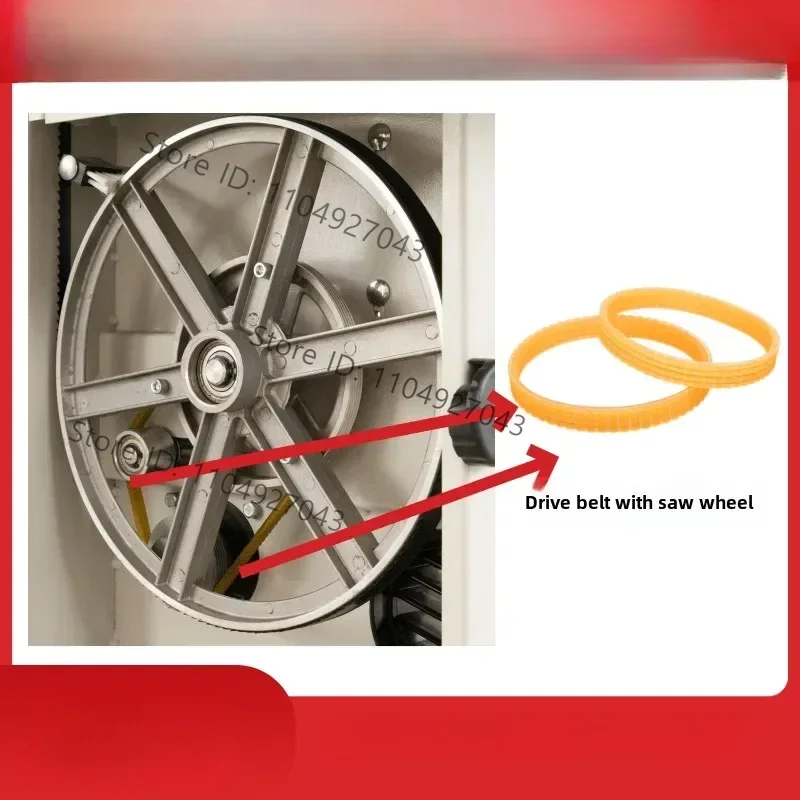 2Pcs For Diendi Woodworking Band Saw Motor Drive Belt Wedge Belt 10 12 14 Inch RBS250A 317 350