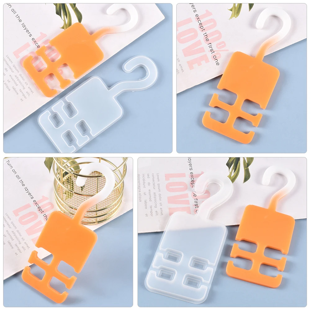 

2 Pcs Hooks Silicone Die DIY Hanging Mold Multifunction Coat Hanger Silica Gel Mould Creative