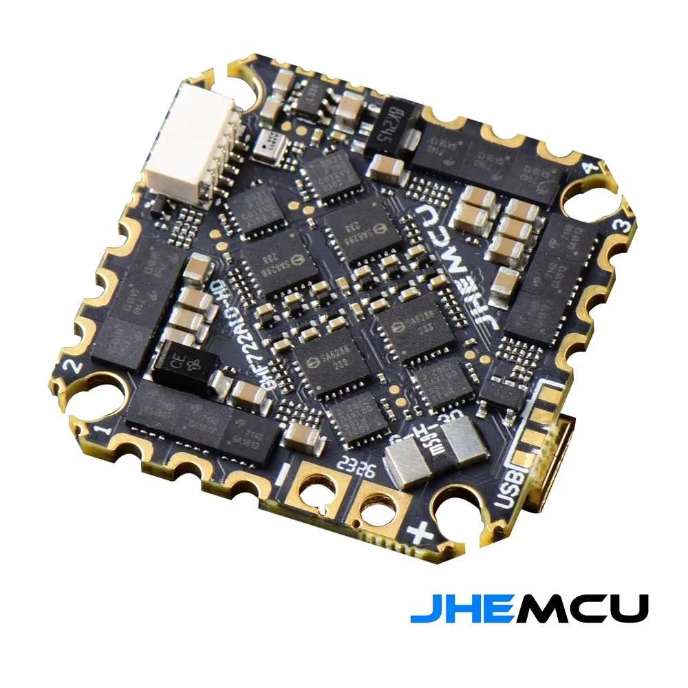 

Контроллер полета JHEMCU для RC FPV Cinewhoop Drone GHF722AIO-HD Baro OSD BlackBox 5V BEC F722 BLHELIS 4in1 ESC 2-6S