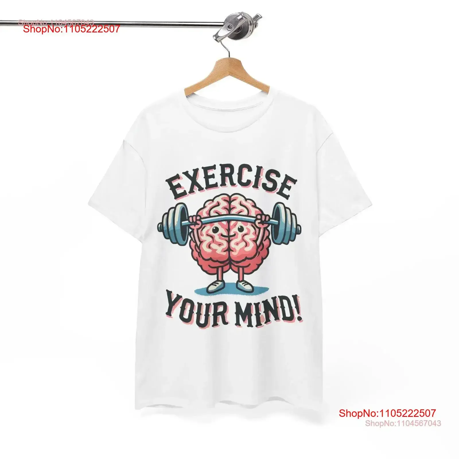 

Футболка Exercise Your Mind для тренировок, сила мозга, фитнес, интеллектуальное психическое здоровье, винтажная стираная модная мужская универсальная футболка
