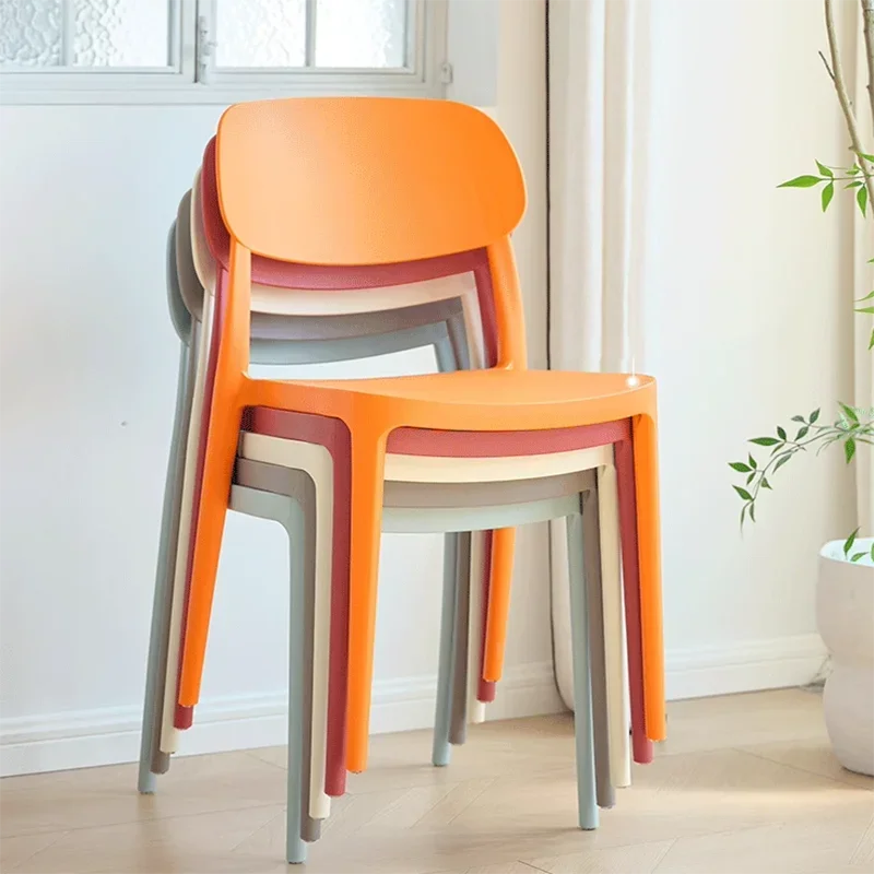 Thickening Sillas Leisure Office Chair Nordic Chaises En Bois Dining Chair Stacking Designer Furniture Plastic Household Simple