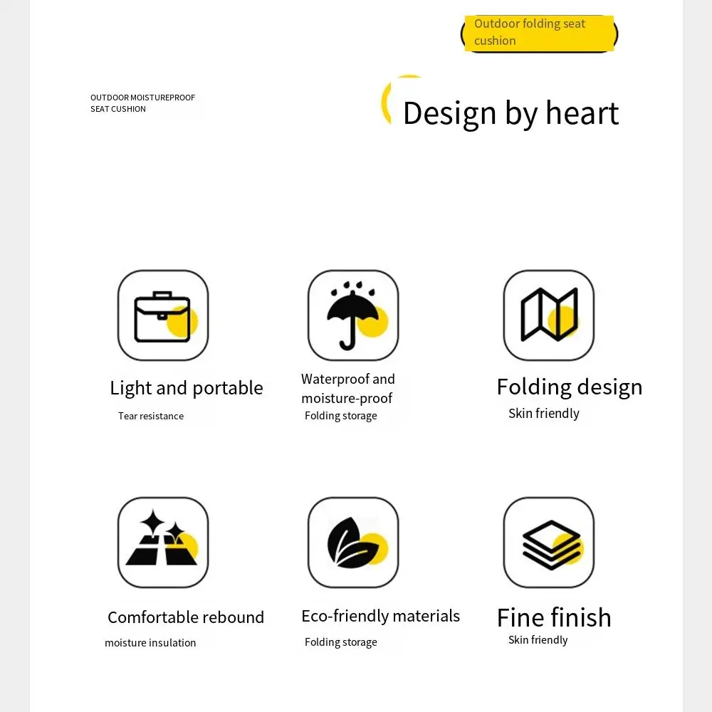 

Portable Foldable Mat for Camping Oxford Cloth Waterproof Camping Sit Pad Heat-insulating Moisture-proof Picnic Mat Ground