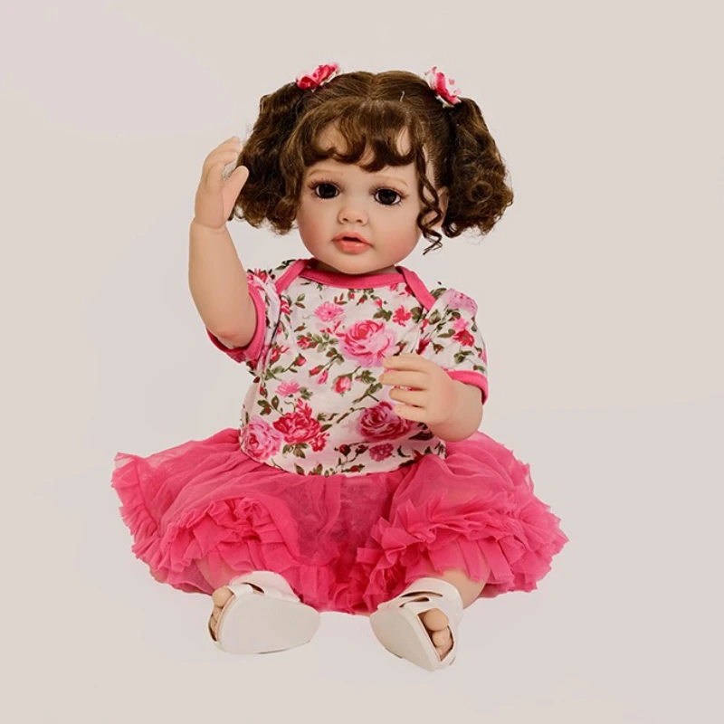 22 pouces corps complet Betty Silicone bébé poupée Reborn enfant en bas âge fille peau 3D avec veines visibles poupée d'art à collectionner muñecas bebes nina