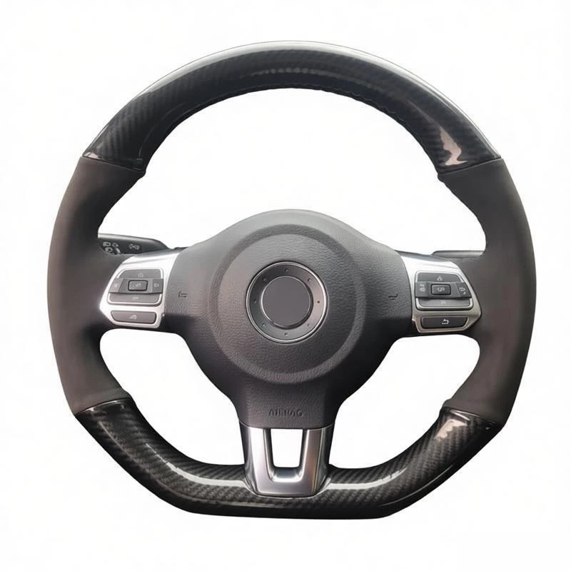 

Car Steering Wheel Cover Braid Suede for Volkswagen Golf 6 GTI MK6 VW Polo GTI Scirocco R Passat CC R-Line 2010 Car Interior