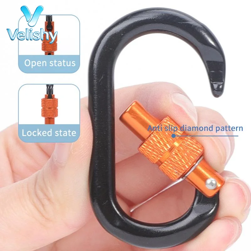 1Pc Aluminum D Shape Carabiner Clip, Portable Key Hook For Outdoor Daily Use, Not For Professional Climbing