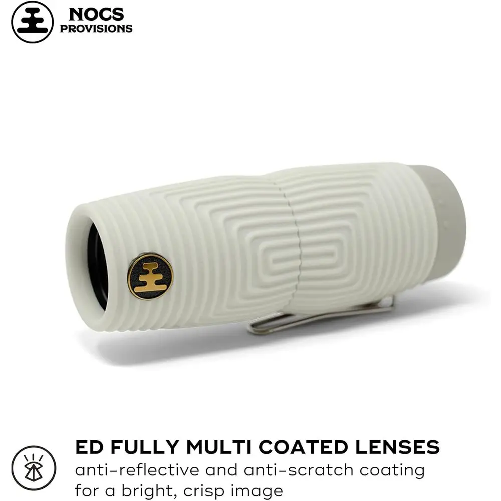 10x25 ED Waterproof Monocular - Rugged, Shock-Resistant, Fog-Proof for Birdwatching, Hunting, Travel in Bone Gray