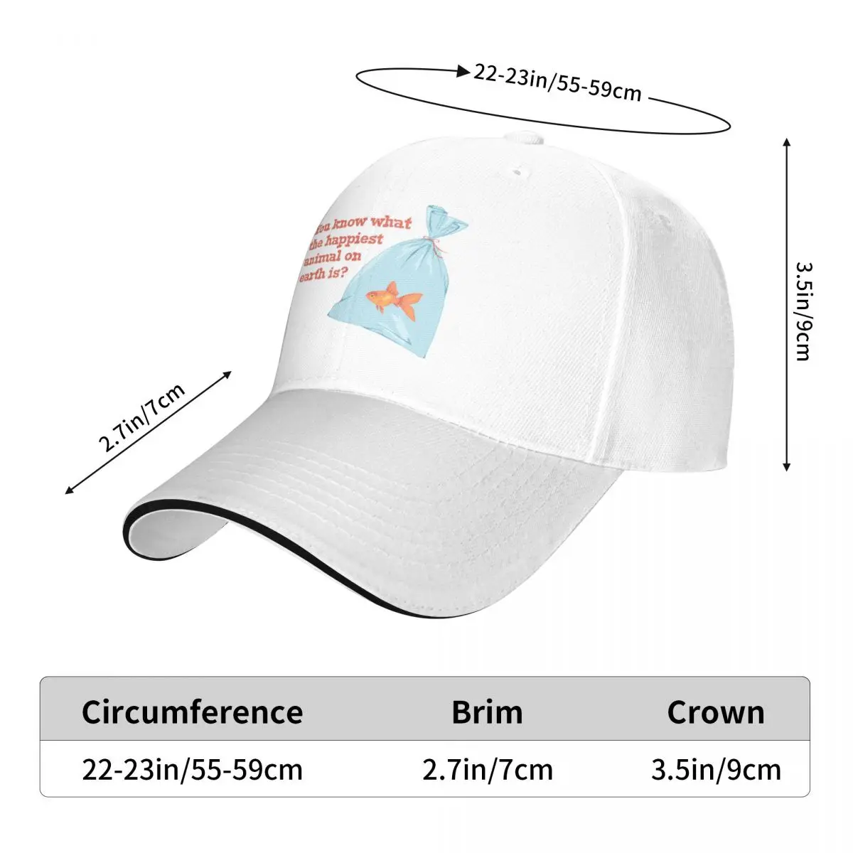 Be A Goldfish Personalized For Boys A Baseball Cap Hat