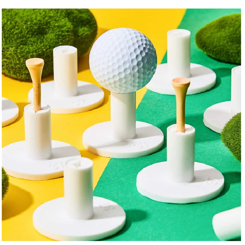 10 Set Golf Rubber Tee Holder Set For Driving Range Golf Practice Mat Indoor Outdoor Size 1.5 Inch 10 Golf Rubber Tee Holders