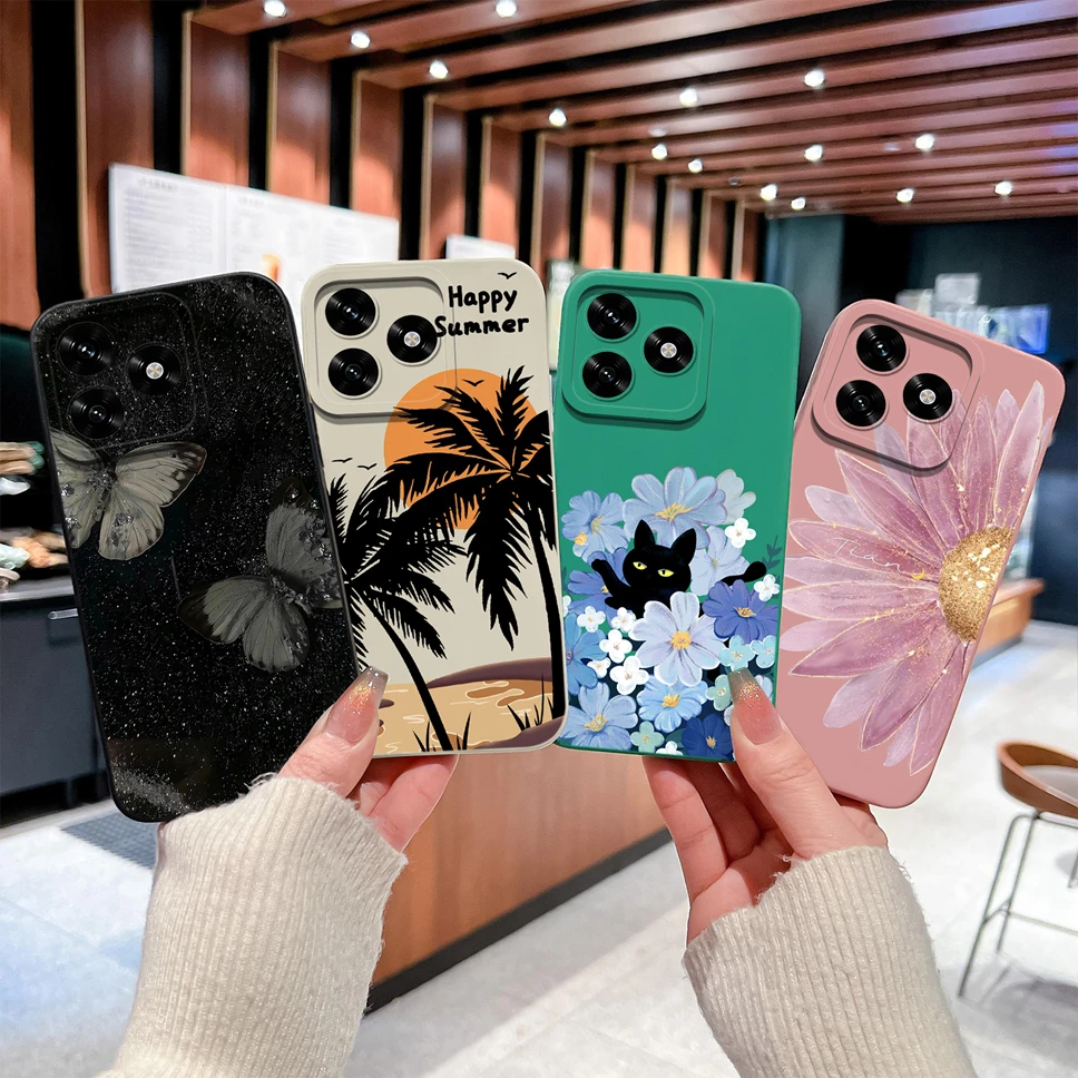 For Honor X5C Plus X5 4G Phone Case Lovely Star Cartoon Soft Smooth Liquid Silicone Shockproof Back Cover For Honor X 5c+ Funda