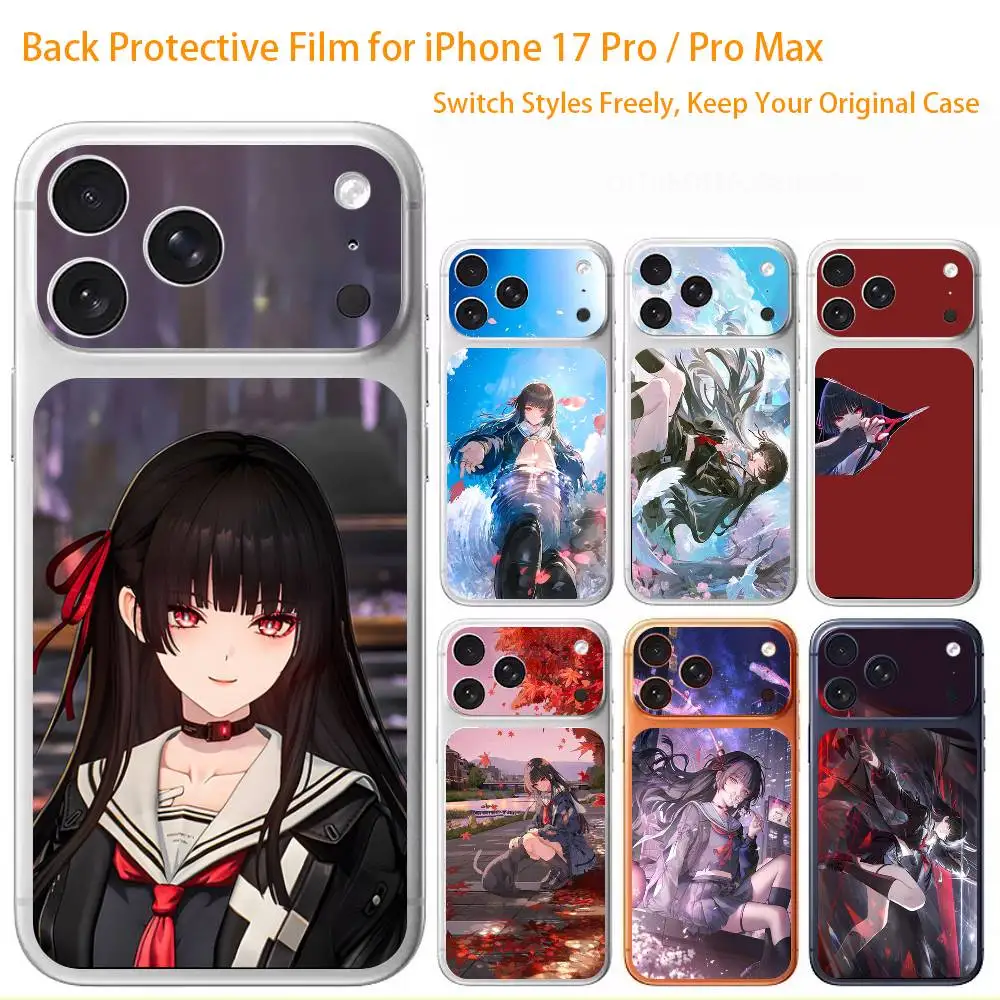 

Game K-Kuchiba C-Chisa Premium Skin Wrap for iPhone 17 Pro/Max, Back Frame Camera Protective Decal (Not Case)