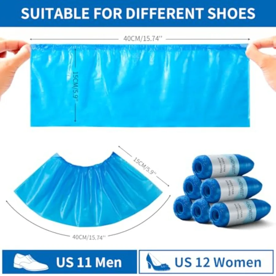 병원, 실험실 및 클린룸 보호용 일회용 미끄럼 방지 실내 신발 커버 2개 포함 방수 내구성 부츠