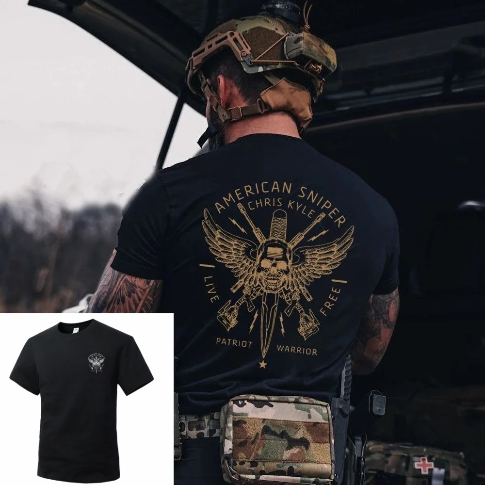 صيف جديد القطن قصير الأكمام تي شيرت مطبوع العسكرية الرجل القوي التدريب في الهواء الطلق تنوعا الرجال والنساء رداء علوي غير رسمي #1