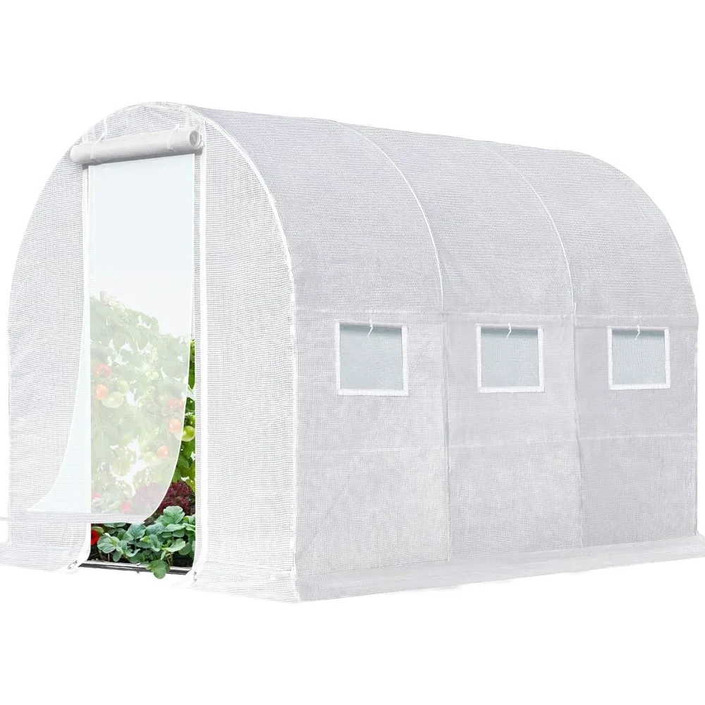 

Premium Greenhouse for Outdoors, 10x6.6x6.6FT Upgraded Portable Walk-in Heavy Duty Frame Large Garden Plant Hot Outside