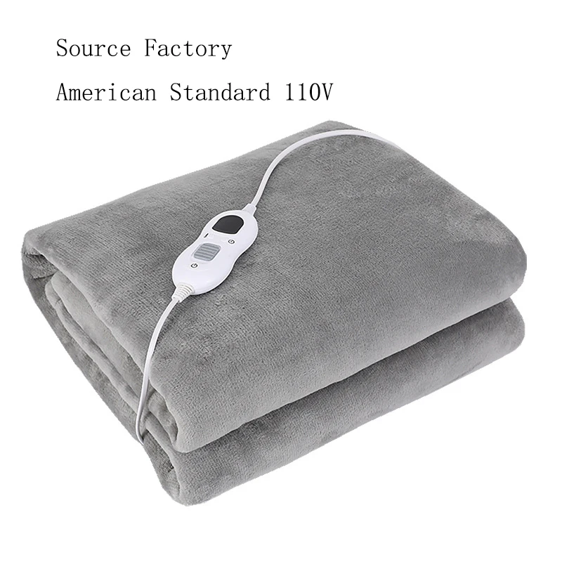 Wholesale Factory Stock Electric Blanket Heated Knee Pad Blanket US 110V Warm Blanket Single Double