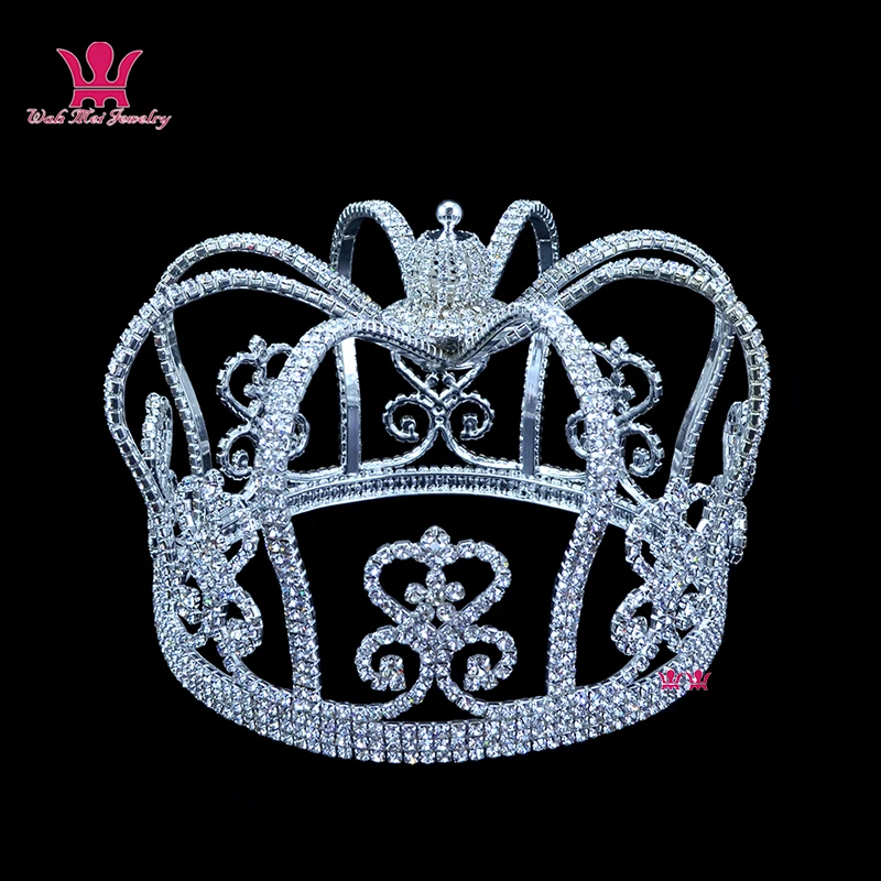 

Beauty pageant crown full diamond hat headdress stage dress crown photography studio bride hair accessories