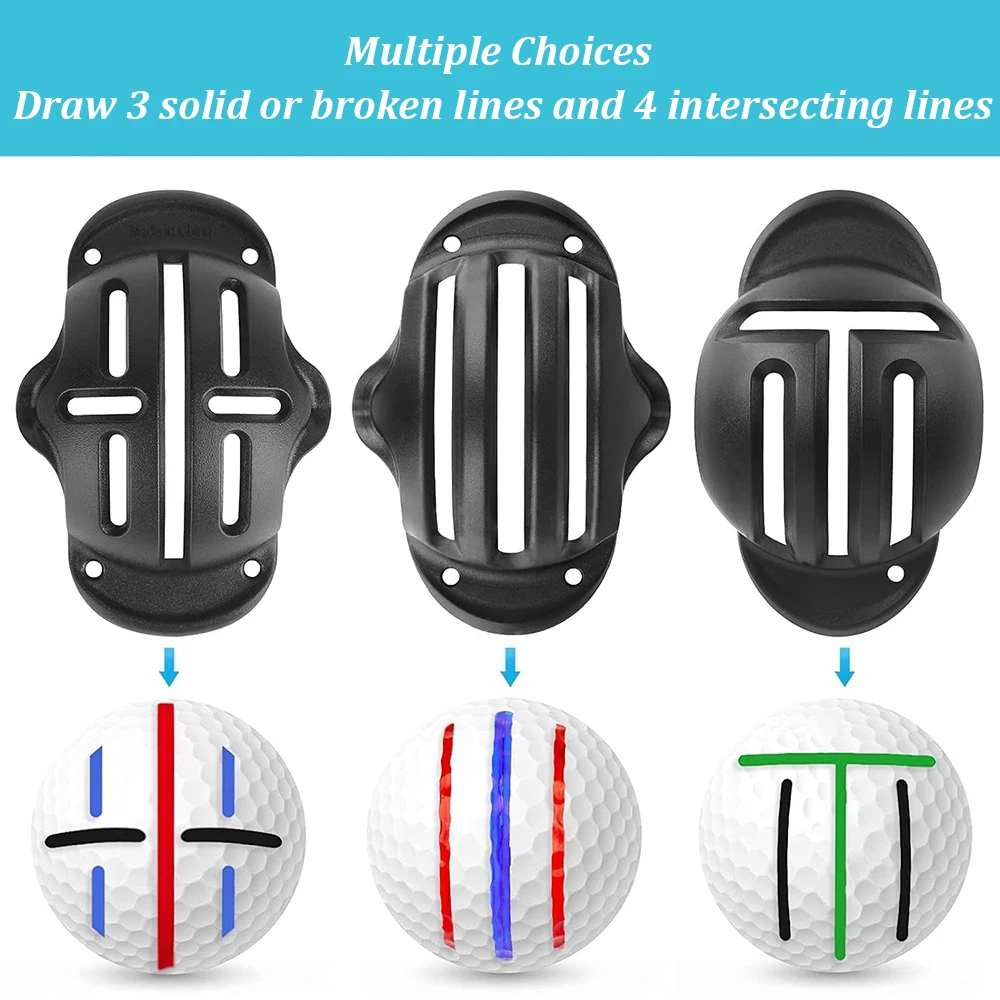 Precision Golf Ball Marker, Line Marker, Drawing Tool, Marks Canetas Set, Golf Training Aids Acessórios, Marcação Scribe Liner Tools