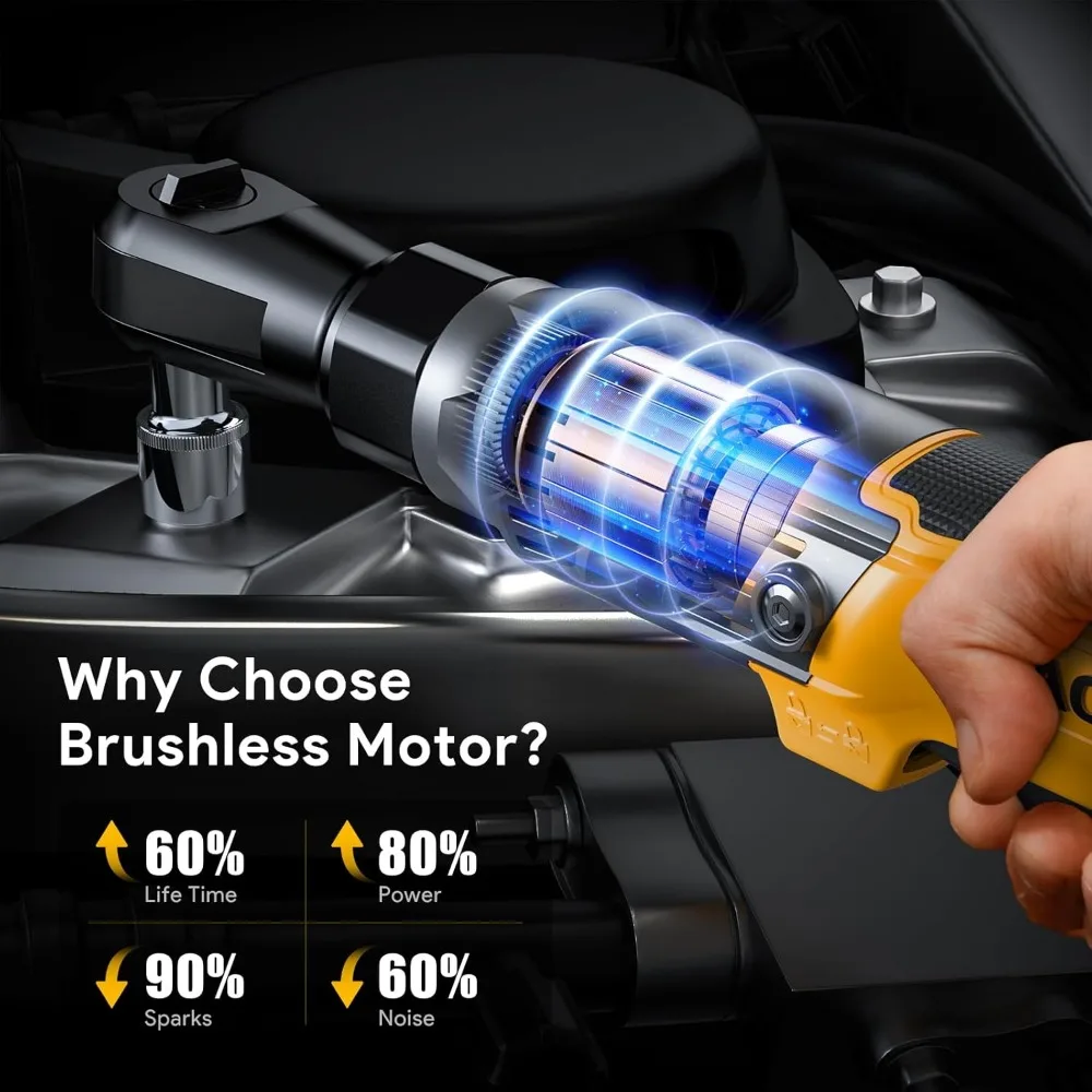 مفتاح ربط بسقاطة لاسلكي 20 فولت ماكس مع عزم دوران 74 قدم وسرعة متغيرة، متوافق مع بطارية ديوالت