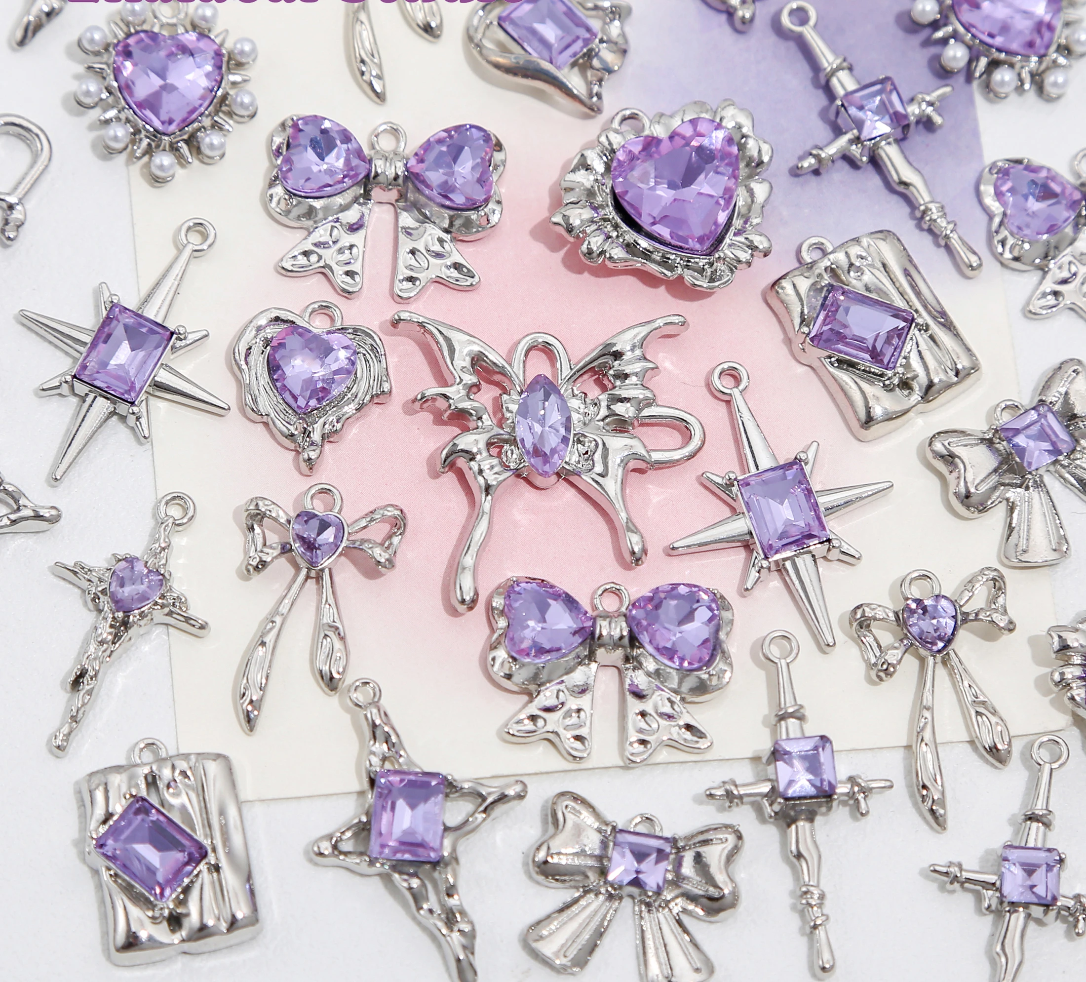 

Y2k Butterfly Love Cross Pendant Beaded diy Handmade Necklace Bracelet Material Accessories