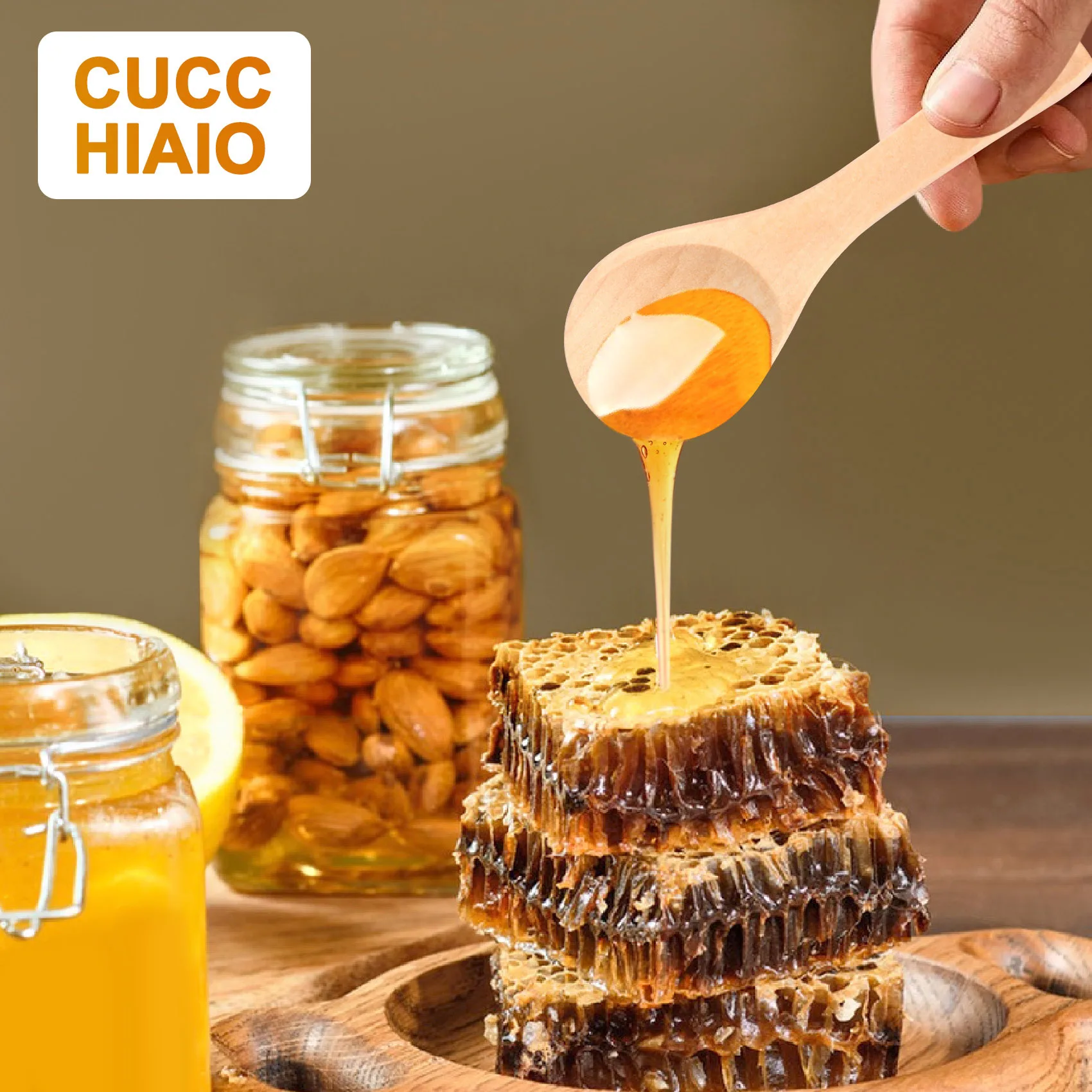 50 Pieces Small Wooden Spoons Mini Nature Spoons Wood Honey Teaspoon Cooking Condiments Spoons for Kitchen (Light Brown)