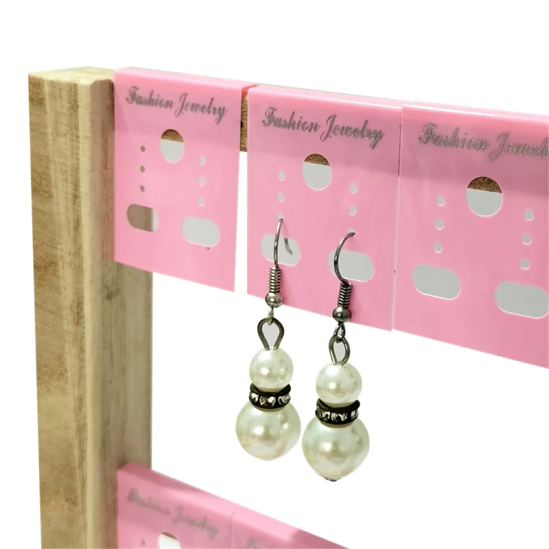 

Multipurpose wood earrings Display Stand with cards jewelry Hanging Storage Display ear stud Organizer