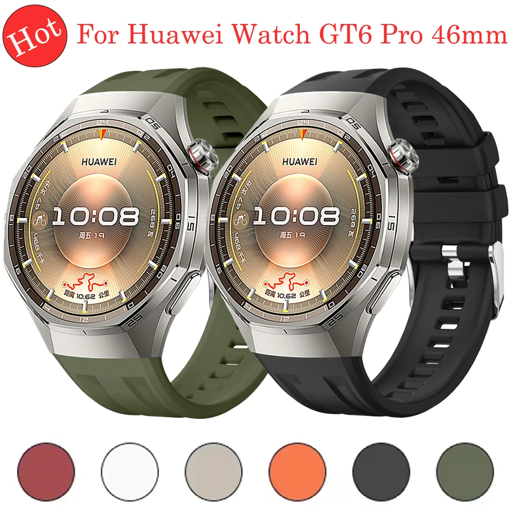 Keine Lücken Original Silikonarmband für Huawei GT6 Pro 46 mm Armband für Huawei GT6 Pro 46 mm Männer Frauen Ersatzarmband