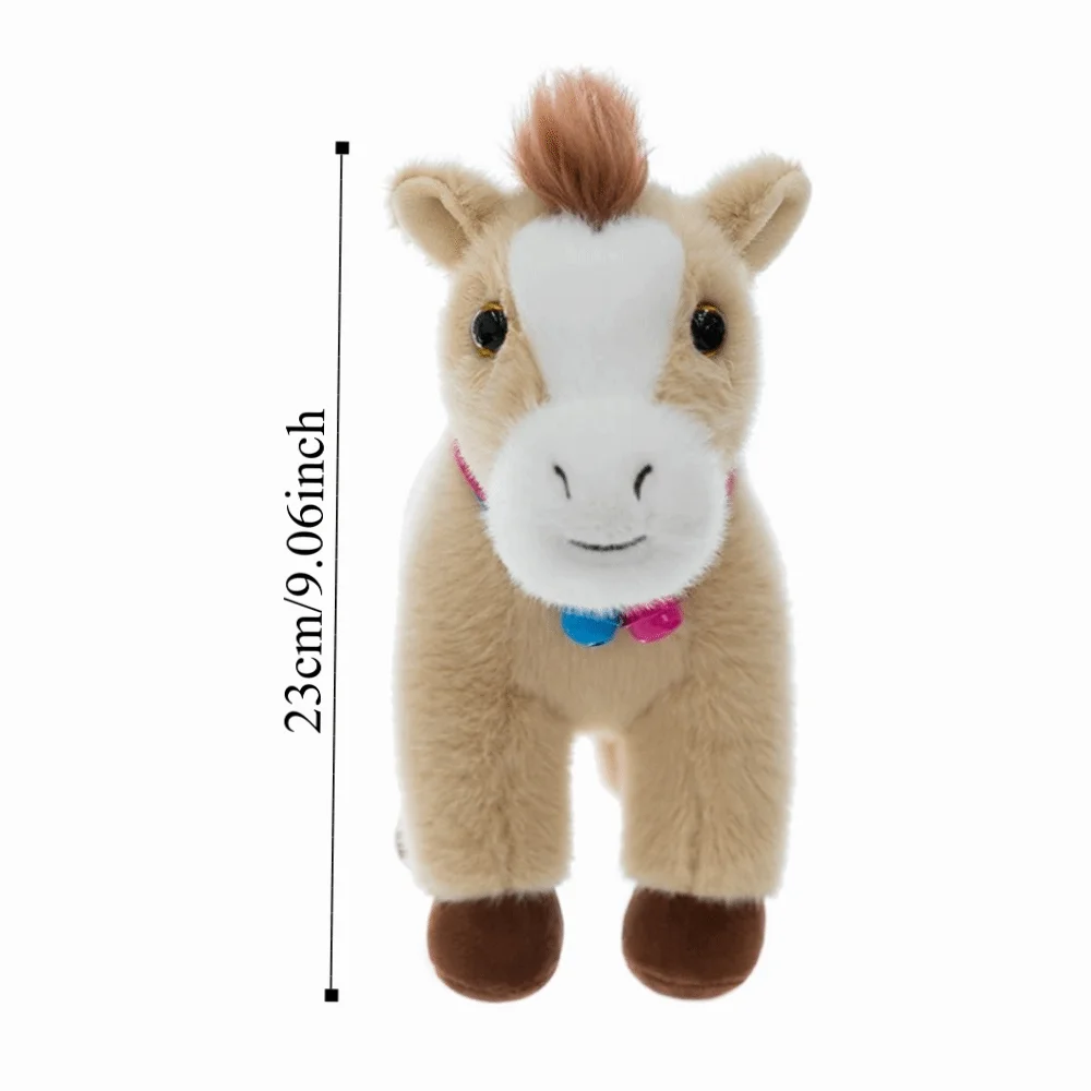 Geluk Creatieve Paard Pluche Pop Leuke Pluizige Knuffeldier Pop Zacht 23CM Paard Pluche Kussen Feestelijk Decor