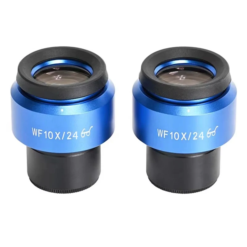 2PCS WF10X/22/23/24mm WF15X WF20X/12MM Wide Field Eyepiece For Binocular Trinocular Stereo Microscope 30MM Interface Size