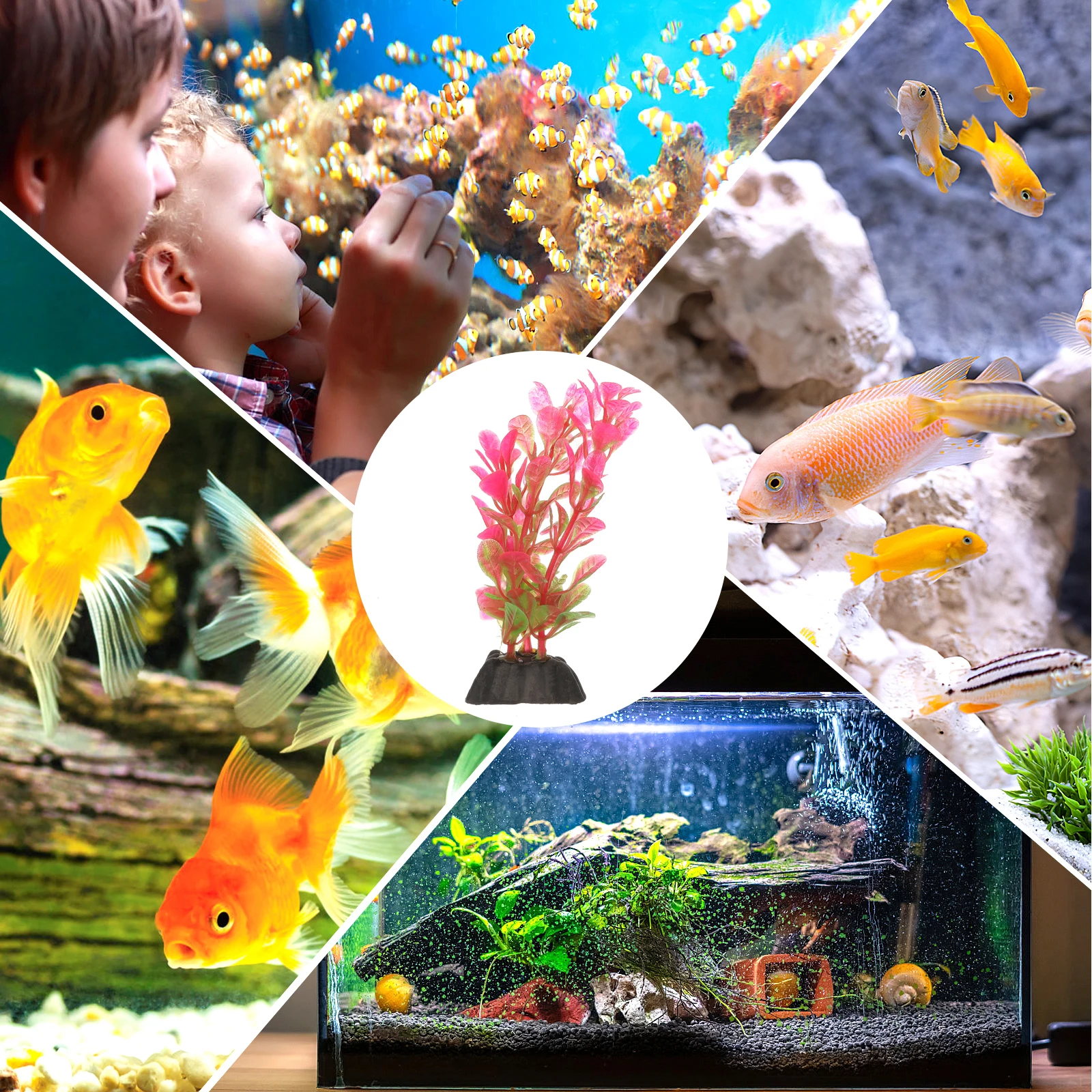 

10 Pcs Aquatic Decoration Plants Fish Tank Artificial Decorations Aquarium Fake Grass Betta