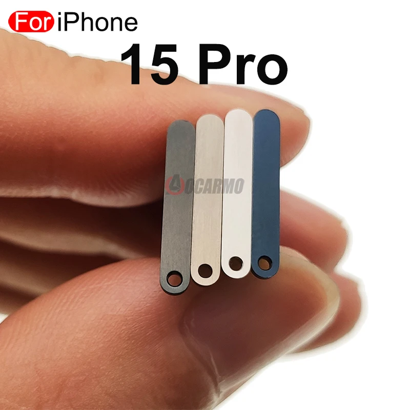 1Pcs/Lot For iPhone 15 Pro SIM Card Tray Holder Slot Drawer Single Dual Replacement Part Black White Blue Titanium Color