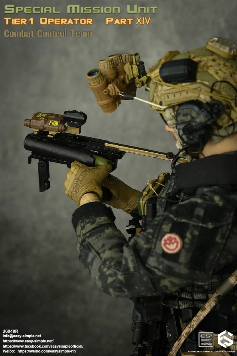 1/6 Easy&Simple ES 26048R Special Mission Unit Tire1 Operator Combat Team Mini Toys Model M320 Grenade Weapon Can't Be Fired