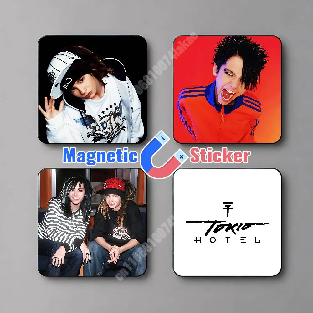 T-Tokio Hotel B-Bill T-Tom K-Kaulitz Encore Magnetic Sticker Reflective Fridge Decal for Metal Surfaces Magnet Sign