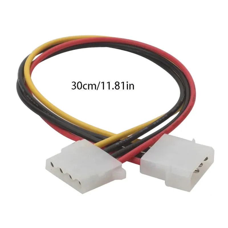 

IDE 4 PIN Molex Power Cable Big 4 Pin Male to 4 Pin Female Convert Adpater Extend Wire 30CM Hard Drive Optical Drive Cord