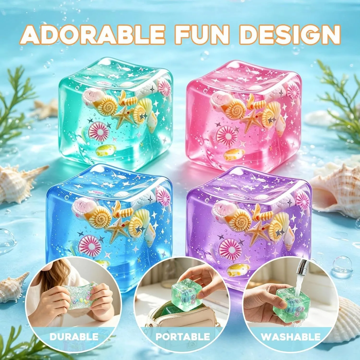 Ocean Shell Block Maltose Squeezable Stress Relief Toy High Quality Slow Rebound Fun Stress Reducer Soft Toy for Relaxation