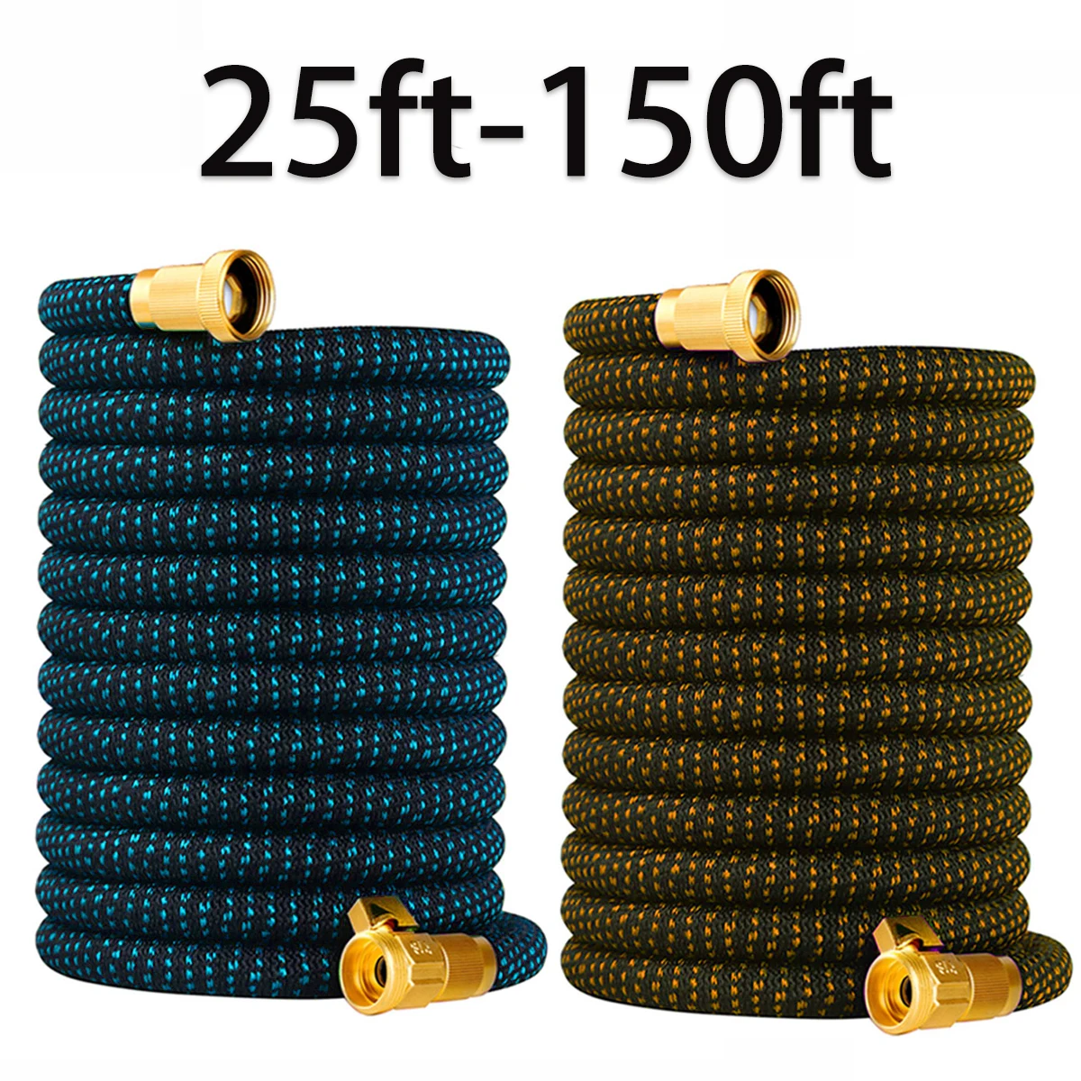 GOUN HOSE Flexible Expandable Garden Hose US 3/4 Metal Joints High PressureCar Wash Hose Expandable Garden Water Hose 25-150FT