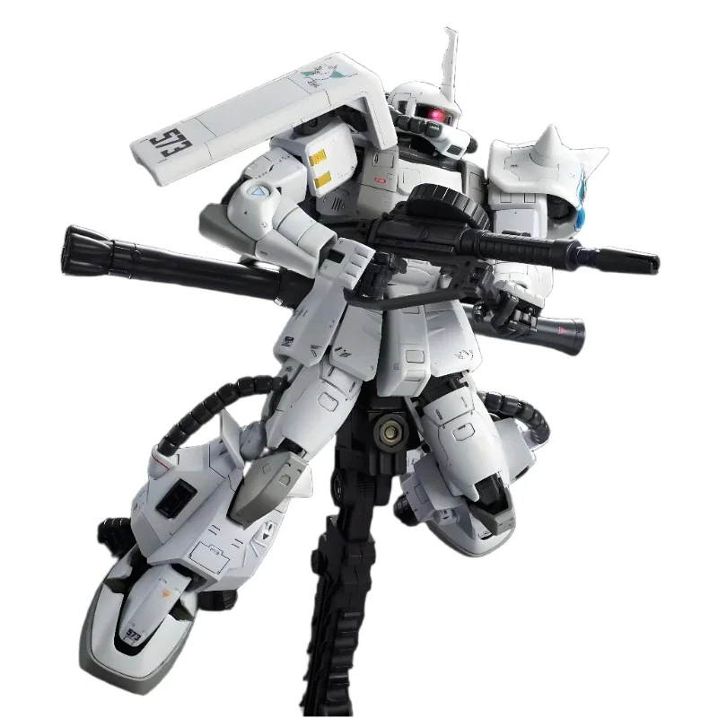 En Stock Bandai Original Gundam RG 1/144 MS-06R-1A Lobo Blanco Zhagu modelo de ensamblaje coleccionar regalos de vacaciones adornos figura Mecha
