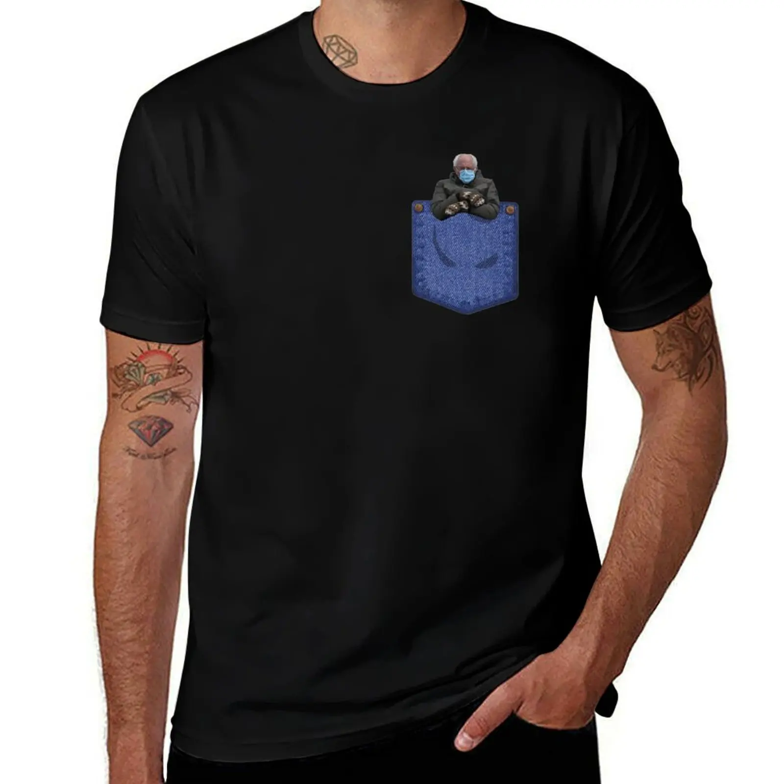 Bernie Sanders Inauguration Mittens in a Pocket T-Shirt Summer Festival T-Shirt