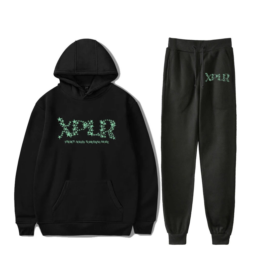 

Sam and Colby XPLR Glow In The Dark Stars Hoodie Jogger Pants Two Piece Set Sweatshirts+Sweatpants 2023 New Logo Men Women's Set