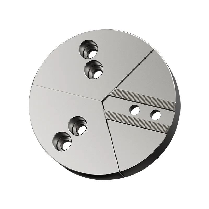 Hydraulic chuck, fan-shaped jaws with three raised claws, all-inclusive soft claws, non-standard customized claws